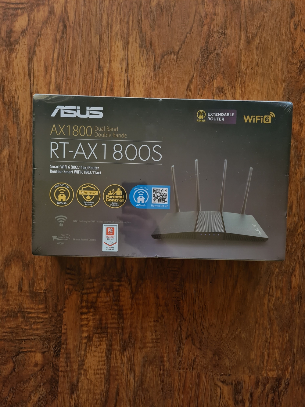 ASUS RT-AX1800S WiFi 6 Router - Black